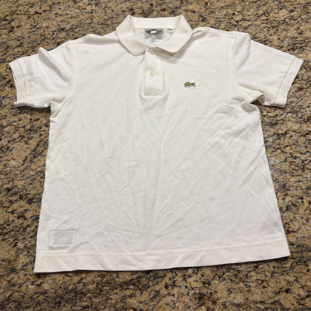 Classique Lacoste Mens White Pique Short Sleeve Polo Shirt FR 4 US M ws